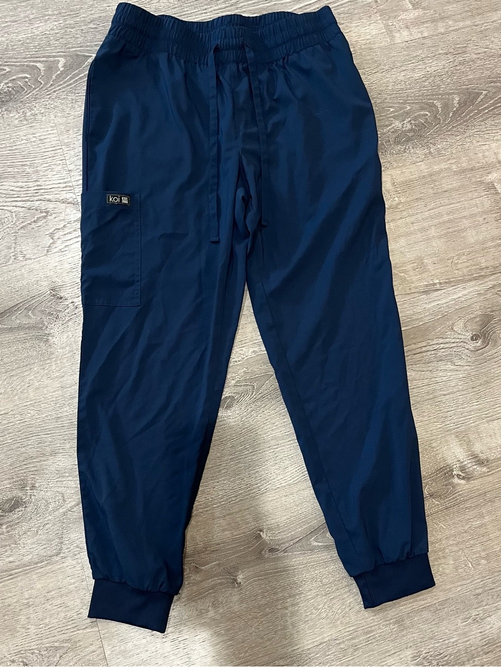 koi Men's Navy Drawstring Jogger Scrub Pants